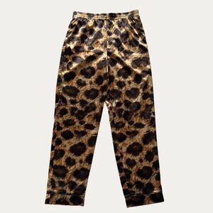 Donna Salyers Fabulous Furs Leopard Satin Pants Size Small